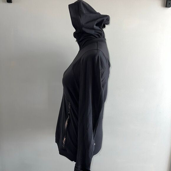 Lululemon Winter Sprinter Hoodie Womens 8 Long Sleeve Pullover Black Luxtreme - Picture 4 of 8